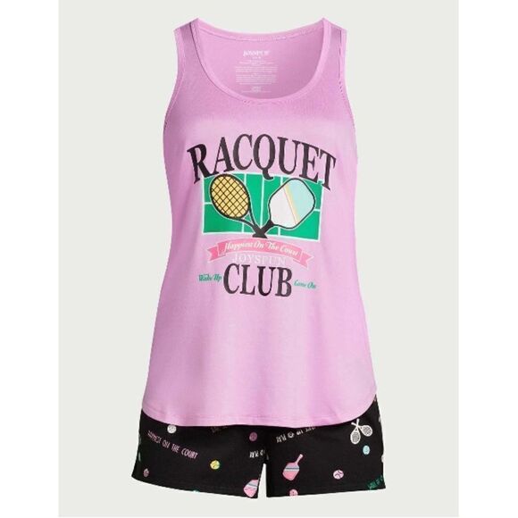 Women's Ultra Soft Print Tank Top and Shorts Pajama Lounge Sleep Sets 2-Pack XL - Picture 3 of 11